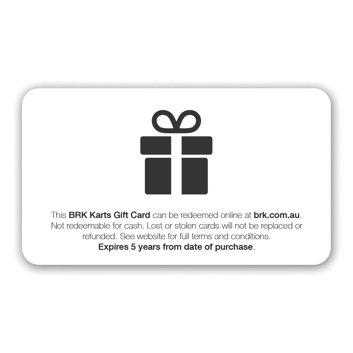 BRK Karts Gift Card - $100