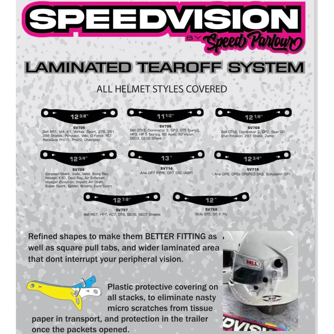 Speed Vision Laminated Tear Offs