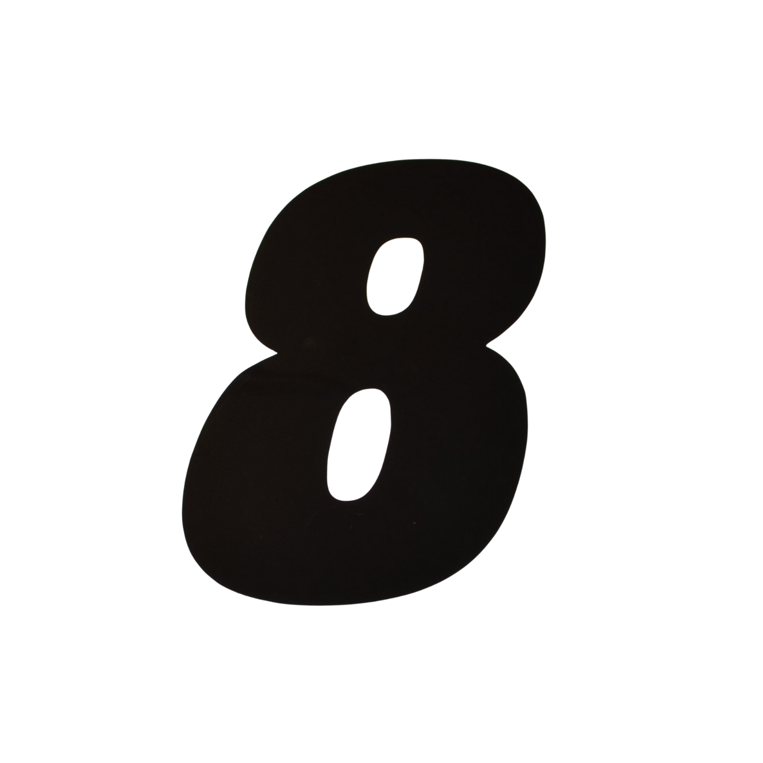 Black Number Sticker
